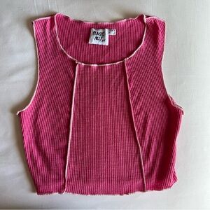 Princess Polly pink stitch tank